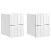 vidaXL Wandmontierter Nachttisch 2 pcs Hochglanz Wei&szlig; Holzwerkstoff