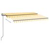 vidaXL Automatische Markise mit LED & Windsensor 350x250 cm Gelb/Wei&szlig;
