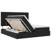 vidaXL Bett mit LED-Lichtleisten Schwarz 180 x 200 cm Samt
