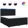 vidaXL Boxspringbett mit Matratze Schwarz 200x200 cm Samt