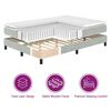 vidaXL Boxspringbett mit Matratze Hellgrau 90 x 200 cm Samt