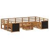 vidaXL Outdoor-Sofagarnitur 10 stk. Natur Massivholz Akazie