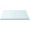 vidaXL Tischplatte Transparent 30x30 cm Hartglas