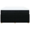 vidaXL Boxspringbett mit Matratze Schwarz 140x200 cm Stoff