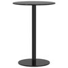 vidaXL Gartentisch Rund Schwarz &Oslash;50x72 cm Stahl
