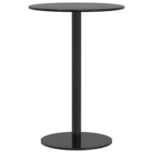 vidaXL Gartentisch Rund Schwarz &Oslash;50x72 cm Stahl