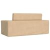 vidaXL Kinder-Schlafsofa 2-Sitzer Creme Weicher Pl&uuml;sch