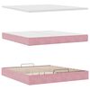 vidaXL Ottoman-Bett mit Matratzen & LEDs Rosa 200x200 cm Samt