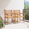 vidaXL Gartenstuhl 2 pcs 60 x 58 x 90 cm Massivholz Teak