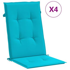 vidaXL Hochlehner-Auflagen 4 Stk. T&uuml;rkis Stoff