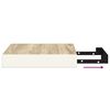vidaXL Schweberegale 2 Stk. Eichen-Optik und Wei&szlig; 23x23,5x3,8 cm MDF