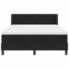 vidaXL Boxspringbett mit Matratze Schwarz 200 x 160 cm Samt