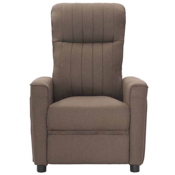 vidaXL Massagesessel Taupe Stoff