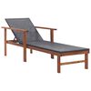 vidaXL Sonnenliege Poly Rattan und Massivholz Akazie Schwarz