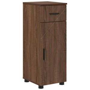 vidaXL Badezimmerschrank mit T&uuml;r Braun Eichen-Optik 30 x 35 x 80 cm