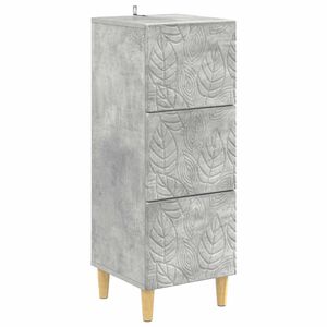 vidaXL Schubladenschrank Betongrau 33 x 34,5 x 90 cm Holzwerkstoff