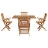 vidaXL Garten Essgruppe Braun Massivholz Teak