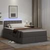 vidaXL Bett mit Stauraum und LED mit LED Grau 120 x 190 cm Kunstleder