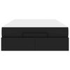 vidaXL Bettgestell mit Matratze mit Matratze 2 pcs Schwarz PVC