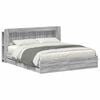 vidaXL Bettgestell mit Stauraum Grau Sonoma 200 x 200 cm Holzwerkstoff