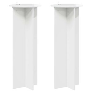 vidaXL Pflanzenst&auml;nder 2 Stk. Hochglanz Wei&szlig; &Oslash;40 x 100 cm