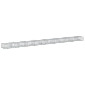 vidaXL Gabione mit Deckel 1200x100x50 cm Verzinktes Eisen