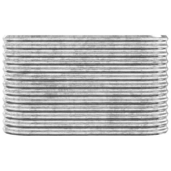 vidaXL Hochbeet Verzinkter Stahl 114x40x68 cm Silbern