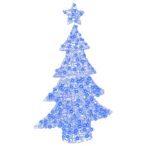 vidaXL Weihnachtsbaum 100 LEDs Blau 120 cm Acryl