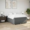 vidaXL Boxspringbett mit Matratze Dunkelgrau 140x200 cm Stoff