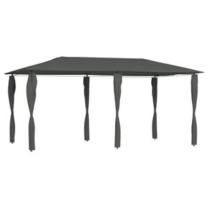 vidaXL Pavillon mit Pfostenverkleidung 2,98x5,3x2,59 m Grau 160 g/m&sup2;