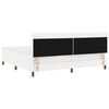 vidaXL Boxspringbett mit Matratze mit LED Wei&szlig; 200 x 200 cm Kunstleder