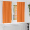 vidaXL Verdunkelungs-Vorh&auml;nge mit Ringen 2 pcs Orange 175 x 140 cm