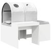 vidaXL Bett mit Tunnel 3 Stk. Artisian Eiche und Wei&szlig; Holzwerkstoff