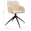 vidaXL Esszimmerst&uuml;hle 2 Stk. Drehbar Creme Stoff