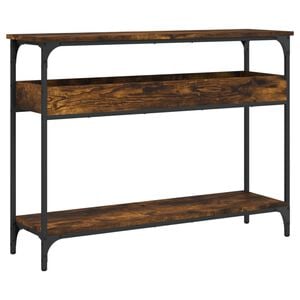 vidaXL Konsolentisch mit Ablage R&auml;uchereiche 100x29x75cm Holzwerkstoff