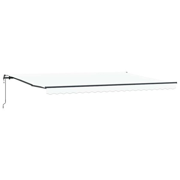 vidaXL Einziehbare Markise Wei&szlig; 500 x 350 cm Stoff und Aluminium