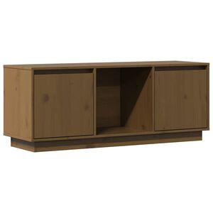 vidaXL TV-Schrank Honigbraun 110,5x35x44 cm Massivholz Kiefer