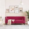 vidaXL Chesterfield-Sofa mit Nackenrollen 2-Sitzer Weinrot Samt