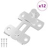 vidaXL T&uuml;rverschluss 12 Stk. Silber 70 x 8 mm Stahl