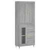 vidaXL Highboard Grau Sonoma 69,5x34x180 cm Holzwerkstoff