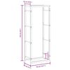 vidaXL Brennholzregal Mattschwarz 50x28x132 cm Stahl