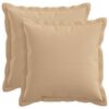 vidaXL Kissen 2 stk. HOUTEN Creme 35 x 35 cm Kunstleinen