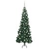 vidaXL Eckiger k&uuml;nstlicher Weihnachtsbaum Gr&uuml;n 210 cm PVC und Metall