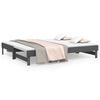 vidaXL Tagesbett Ausziehbar Grau 2x(80x200) cm Massivholz Kiefer