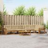 vidaXL Outdoor-Sofagarnitur mit Kissen 7 pcs Natur und Beige