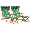 vidaXL Liegestuhl 4 pcs 3 Position Massives Eukalyptus Holz