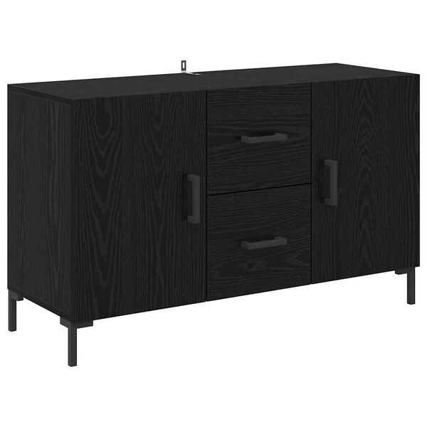 vidaXL Sideboard Schwarz Eichen-Optik 100 x 36 x 60 cm Holzwerkstoff