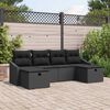 vidaXL Sofa Set mit Kissen 6 pcs Poly-Rattan