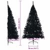 vidaXL K&uuml;nstlicher vorbeleuchteter Weihnachtsbaum Schwarz 240 cm PVC