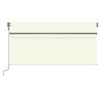 vidaXL Markise Automatisch mit Rollo LED Windsensor 3,5x2,5m Creme